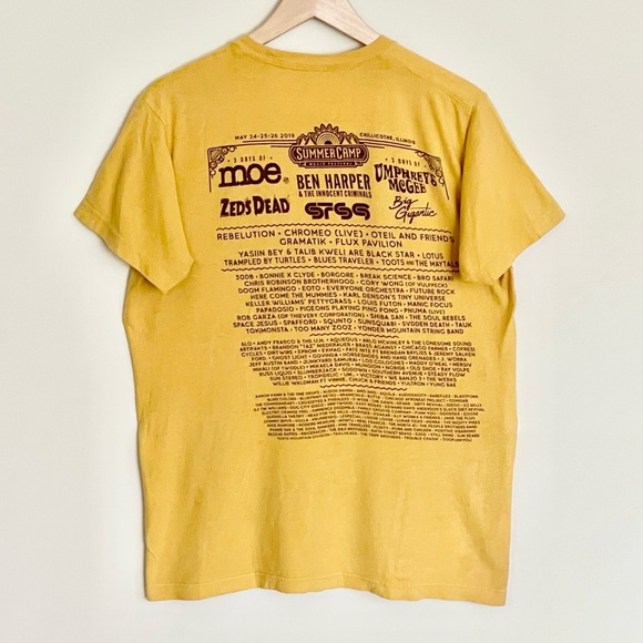 Summer Camp Music Festival 2019 Chillicothe, IL Official Yellow T Shirt Adult M - Picture 5 of 7